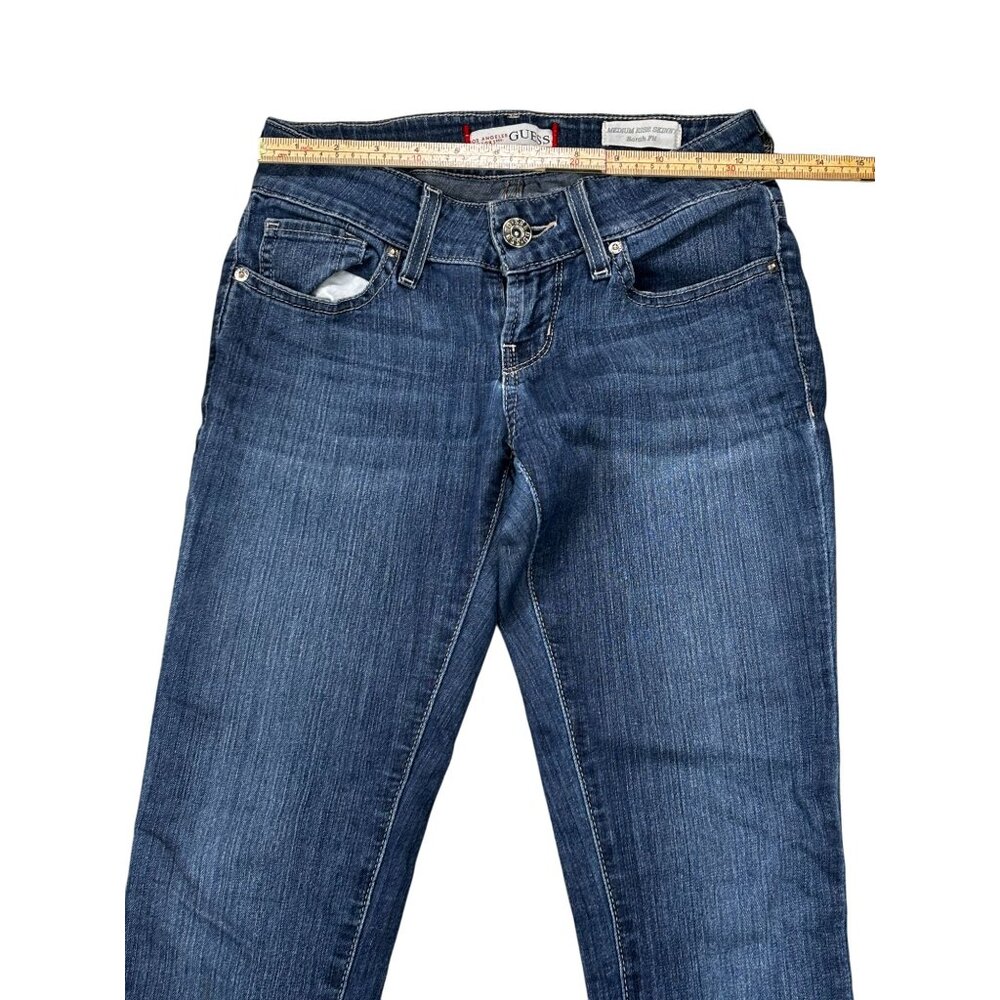 Guess Womens Medium Rise Straight Leg Jeans Size 24 Blue Denim - Picture 12 of 13